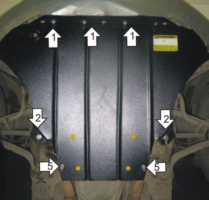 Engine crankcase protection, checkpoint Motodor 00134 for Audi A8 II