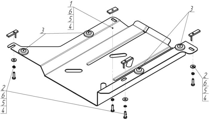 Fuel cooler guard Motodor 00749 for Ford Transit 11-14