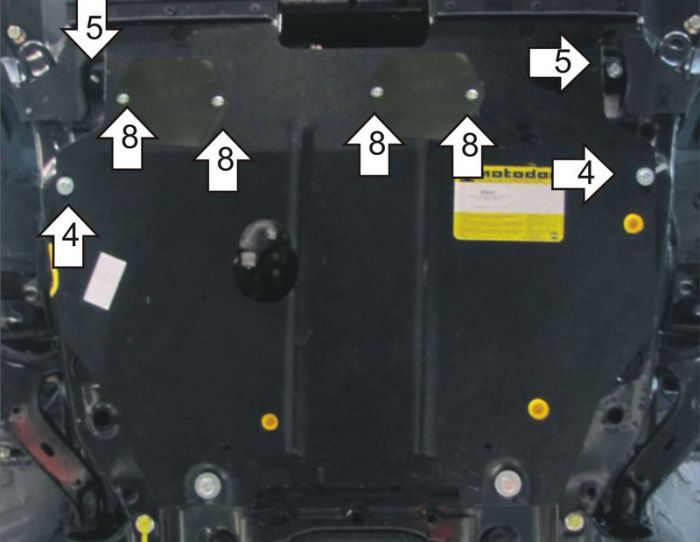 Engine crankcase protection, checkpoint Motodor 00833 for Honda CR-V 4