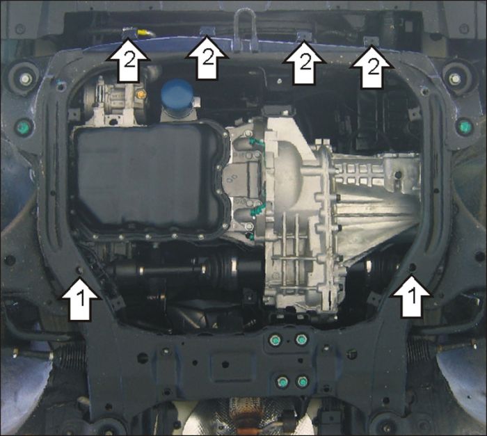 Engine crankcase protection, checkpoint MOTODOR 01023 for KIA Carens 2