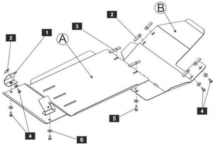 Gearbox protection, RK Sheriff 04.0837 for Land Rover Defender 90 / 110