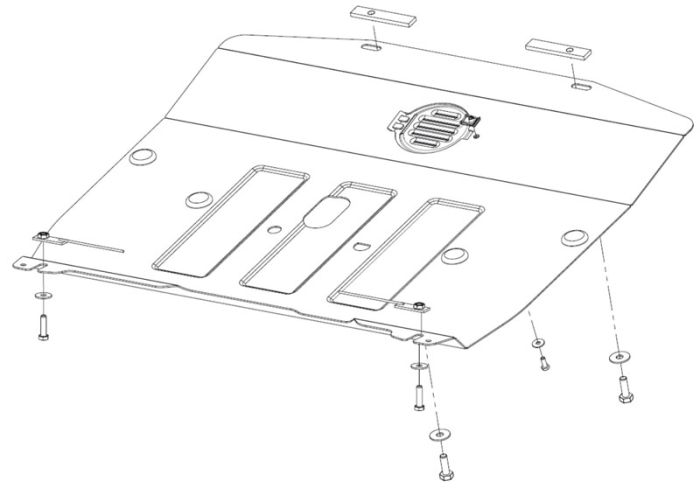 Engine crankcase protection, checkpoint Sheriff 04.5042 for Chevrolet Equinox