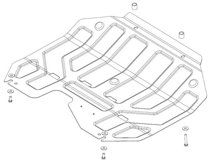 Engine crankcase protection, checkpoint Sheriff 11.1780 V1 for Kia Sportage