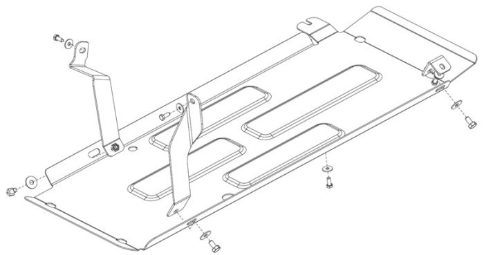 Fuel tank guard Sheriff 13.3873 for Mercedes Benz X-Klasse