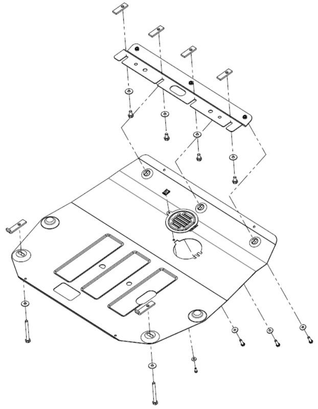 Engine crankcase protection, gearbox Sheriff 28.4477 for GAC GS8