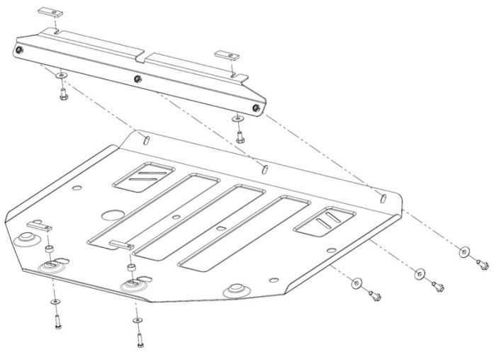 Engine crankcase protection, checkpoint Sheriff 28.4598 for Chery Tiggo 4 / 8