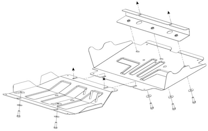 Protection of the radiator, engine crankcase Sheriff 28.4624 for Haval H5