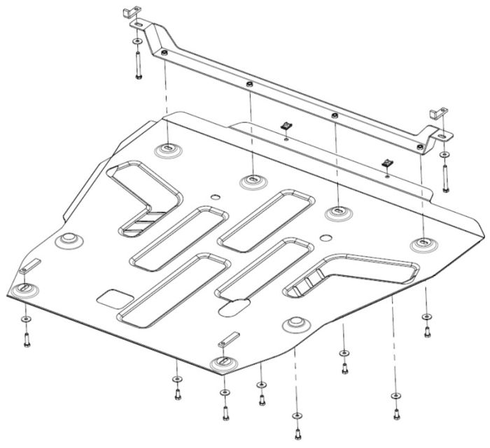 Engine crankcase protection, checkpoint Sheriff 28.5070 for Exceed TXL