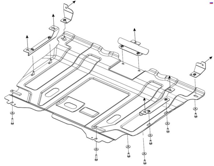 Engine crankcase protection, checkpoint Sheriff 28.5173 for Exeed VX