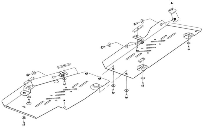 Protection of fuel and brake lines Sheriff 39.5180 for Haval Dargo