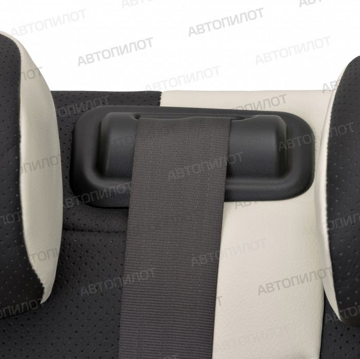 Seat covers Lada Vesta from 2015 to 2022, sedan, station wagon, cross, drawing Stitching, eco-leather, white + black, Autopilot