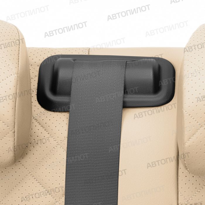 Seat covers for Mitsubishi L200 from 2015 to 2022, Rhombus pattern, eco leather, beige, Autopilot