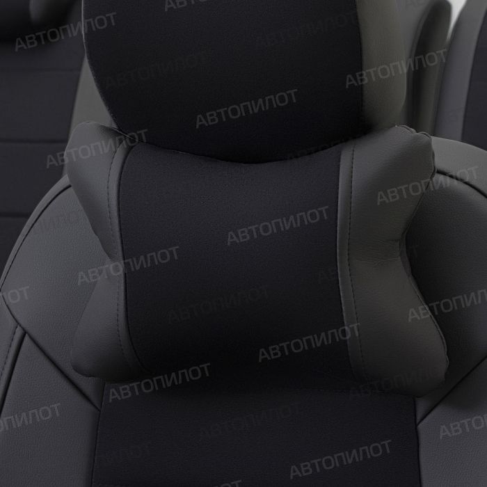 2017 to 2022 Hyundai Solaris Seat Covers 40/60 Rear Back Pattern Stitching Alcantara Black Autopilot