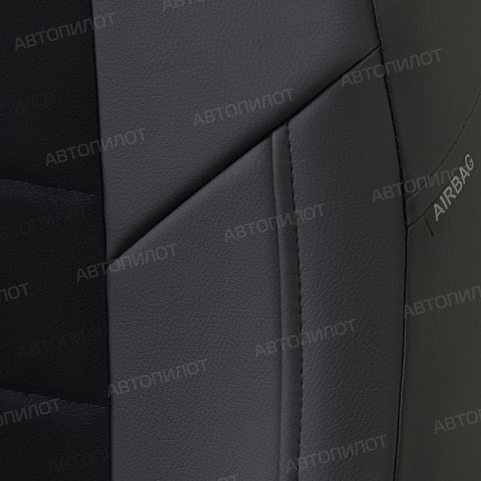 Seat covers for Volkswagen Tiguan from 2017 to 2022, Trendline without tables, Pattern Stitching, Alcantara, Black, Autopilot