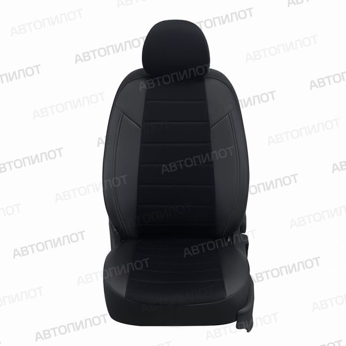 Seat covers for Volkswagen Tiguan from 2017 to 2022, Trendline without tables, Pattern Stitching, Alcantara, Black, Autopilot