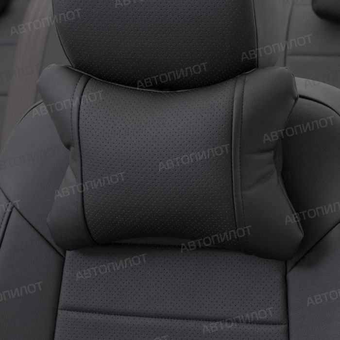 Seat covers for Kia Rio from 2017 to 2022, incl. X-Line, pattern Stitching, eco leather, black, Autopilot