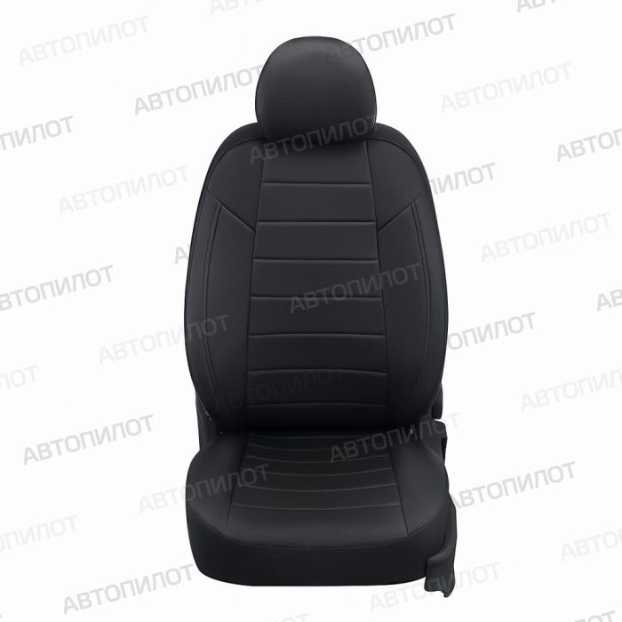 Seat covers for Kia Rio from 2017 to 2022, incl. X-Line, pattern Stitching, eco leather, black, Autopilot