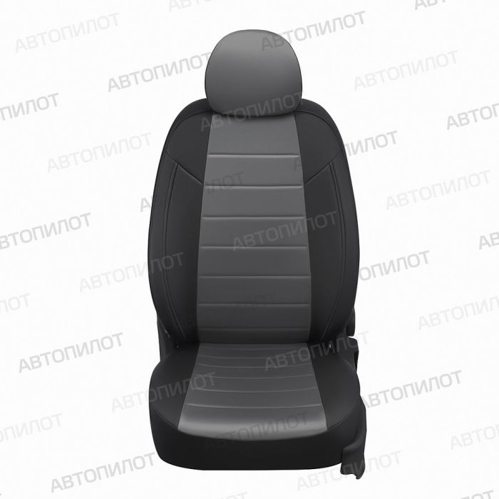 Seat covers for Kia Rio from 2017 to 2022, incl. X-Line, pattern Stitching, Alcantara, black + grey, Autopilot