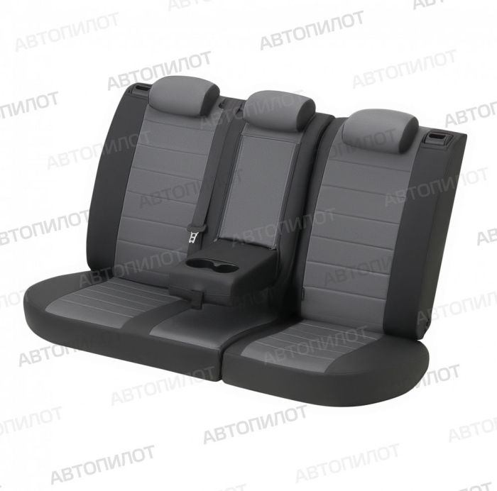 Seat covers for Kia Rio from 2017 to 2022, incl. X-Line, pattern Stitching, Alcantara, black + grey, Autopilot