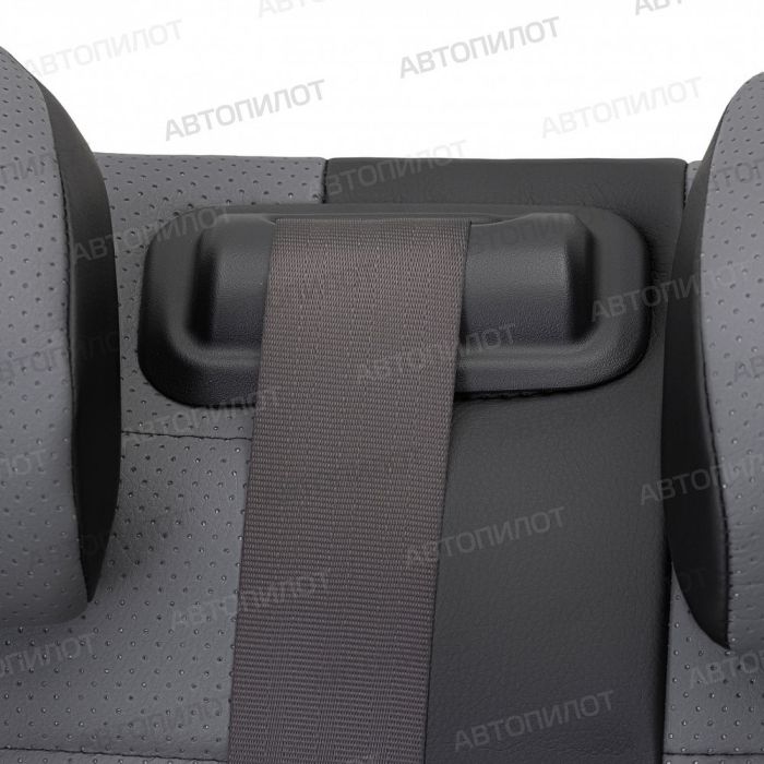 Seat covers Lada Vesta from 2015 to 2022, sedan, station wagon, cross, pattern Stitching, eco-leather, black + gray, Autopilot