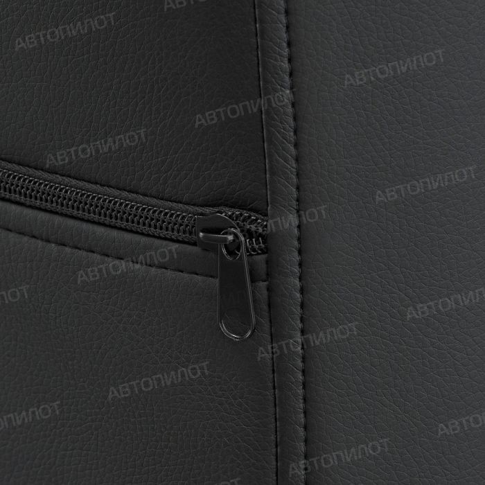 Seat covers for Audi A5 from 2007 to 2021, 2 doors, pattern Stitching, eco leather, black + chocolate, Autopilot