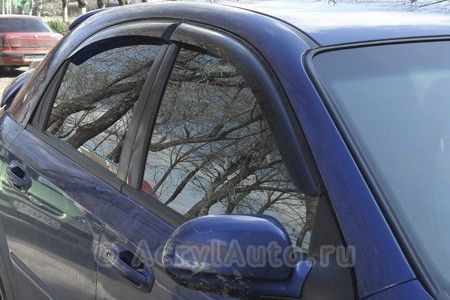 Chevrolet Lacetti window deflectors from 2004 to 2013, hatchback, set of 4 pcs., 3M tape, AcrylAuto