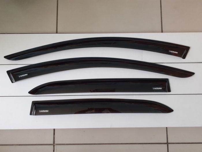 Renault Logan window deflectors from 2014 to 2023, set of 4, 3M tape, AcrylAuto