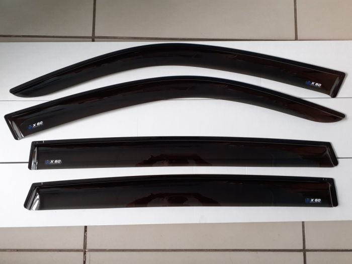 Window deflectors Lifan X60 from 2012 to 2023, set of 4 pcs., 3M adhesive tape, AcrylAuto