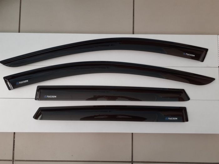 Window deflectors Hyundai Tucson from 2021 to 2023, set of 4 pcs., 3M adhesive tape, AcrylAuto