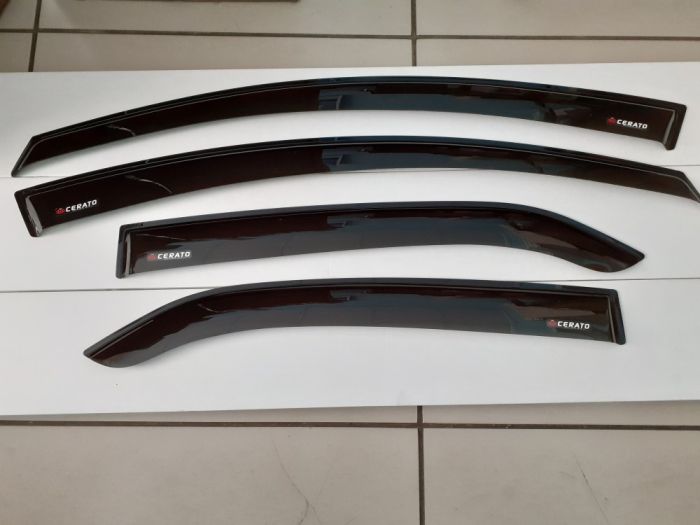 Window deflectors Kia Cerato from 2009 to 2013, set of 4 pcs., 3M adhesive tape, AcrylAuto