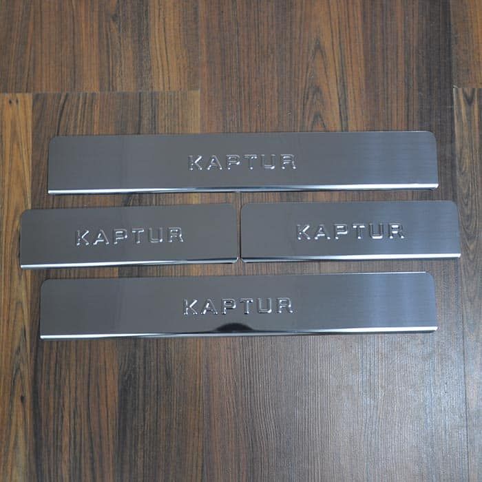 Door sills Renault Kaptur from 2016 to 2022, set of 4 pcs., stainless steel steel, 3M tape, Lider