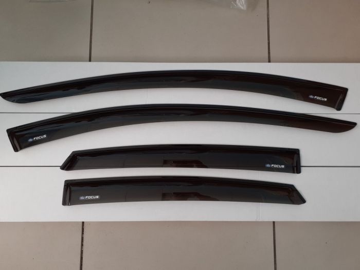 Ford Focus window deflectors from 2011 to 2019, sedan, hatchback, set of 4 pcs, 3M tape, AcrylAuto