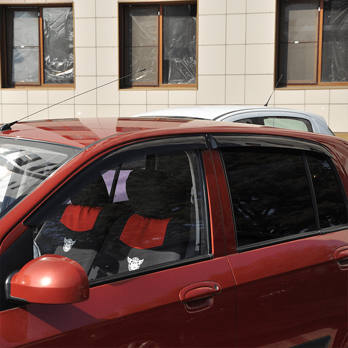 Window deflectors Hyundai Getz from 2002 to 2011, set of 4 pcs., 3M adhesive tape, AcrylAuto