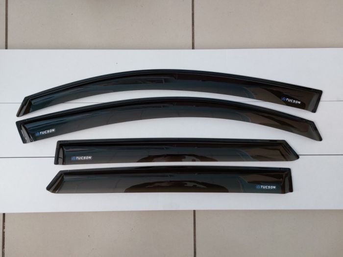 Window deflectors Hyundai Tucson from 2015 to 2021, set of 4 pcs., 3M adhesive tape, AcrylAuto