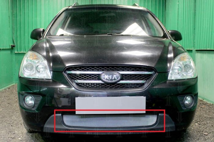 Radiator mesh Kia Carens from 2006 to 2012, silver, Standart, AllEst