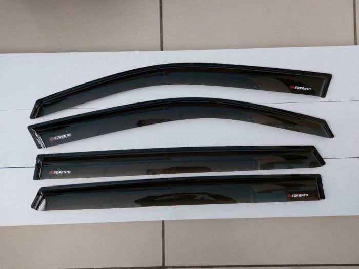 Window deflectors Kia Sorento from 2020 to 2023, set of 4 pcs., 3M adhesive tape, AcrylAuto