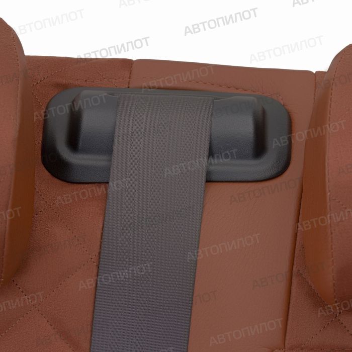 Seat covers for Mitsubishi L200 from 2007 to 2013, diamond pattern, alcantara, brown, Autopilot