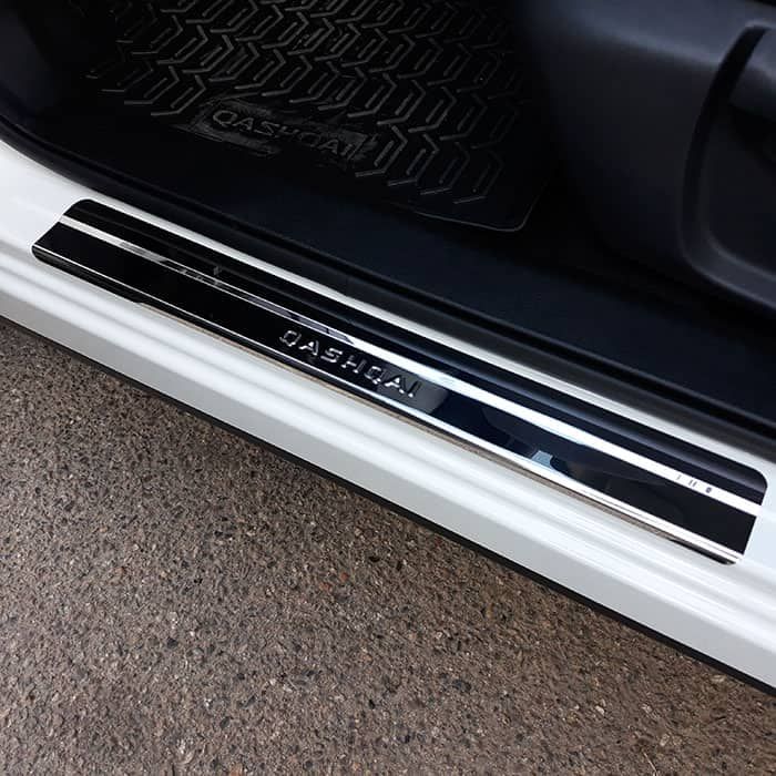 Door sills for Nissan Qashqai from 2014 to 2022, set of 4, stainless steel. steel, tape 3M, Lider art. NNIQ-00001252