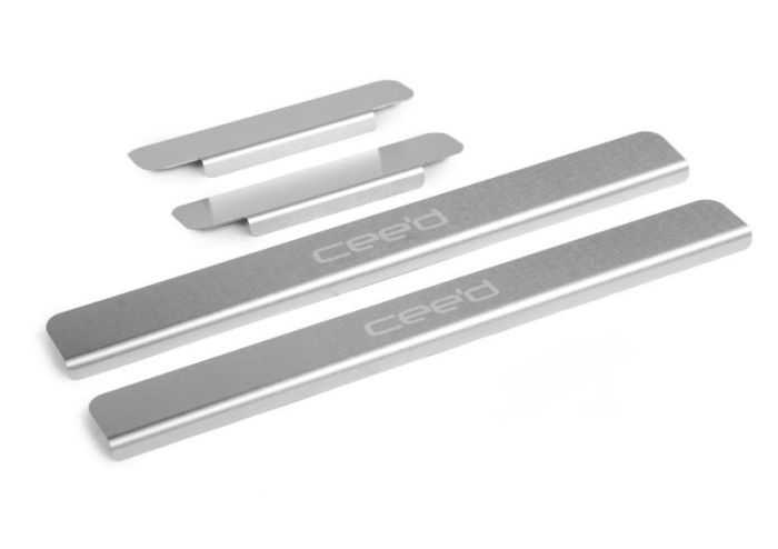 Door sills Kia Ceed from 2018 to 2022, set of 4 pcs., stainless steel steel, Rival art. NP.2813.3