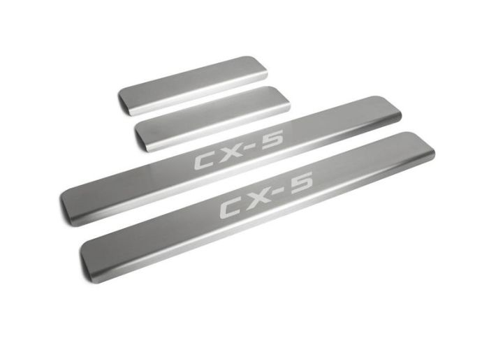 Door sills Mazda CX-5 from 2011 to 2016, set of 4 pcs., stainless steel steel, Rival art. NP.3803.3