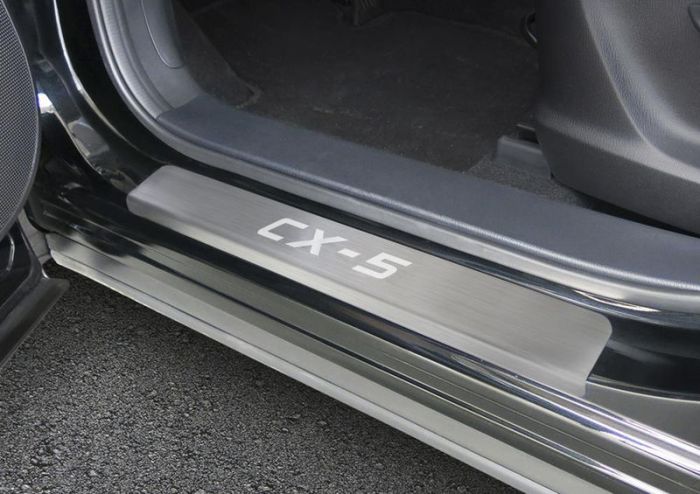 Door sills Mazda CX-5 from 2011 to 2016, set of 4 pcs., stainless steel steel, Rival art. NP.3803.3