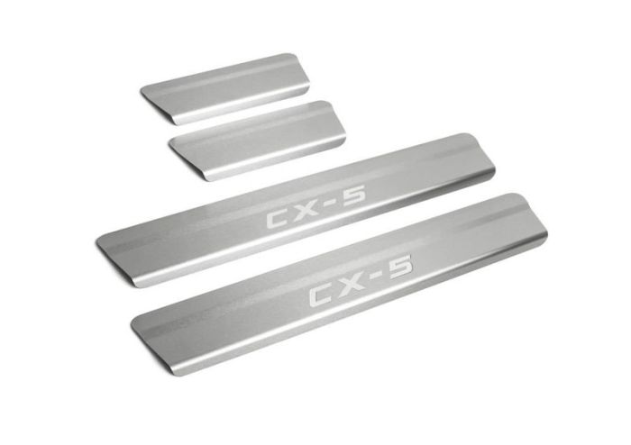 Door sills Mazda CX-5 from 2017 to 2022, set of 4 pcs., stainless steel steel, Rival art. NP.3804.3