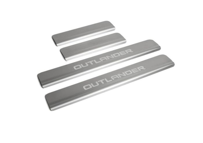 Door sills Mitsubishi Outlander from 2015 to 2022, set of 4 pcs., stainless steel steel, Rival art. NP.4006.3