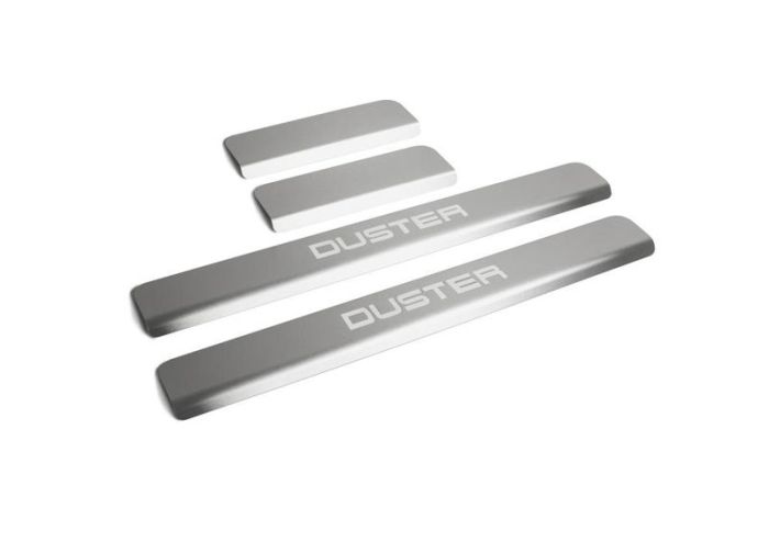 Door sills Renault Duster from 2010 to 2022, set of 4 pcs., stainless steel steel, Rival art. NP.4703.3