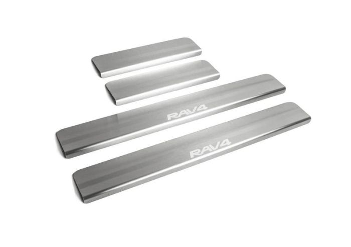 Door sills Toyota Rav4 from 2019 to 2022, set of 4 pcs., stainless steel steel, Rival art. NP.5714.3