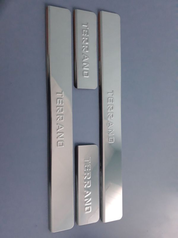 Door sills Nissan Terrano from 2014 to 2022, set of 4 pcs., stainless steel steel, 3M tape, Lider