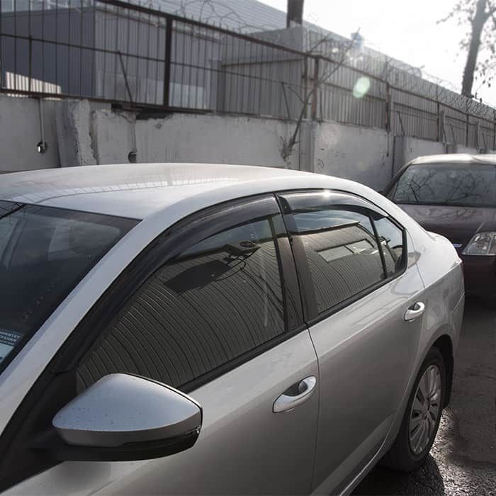 Window deflectors Skoda Octavia A7 from 2013 to 2020, liftback, set of 4 pcs., 3M tape, AcrylAuto