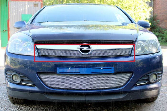 Radiator mesh Opel Astra H from 2006 to 2010, GTC, upper, silver, Standart, AllEst