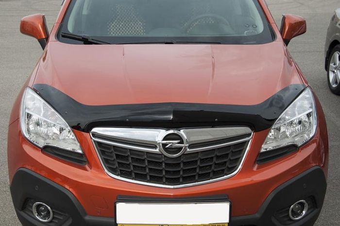 Hood deflector Opel Mokka from 2013 to 2016, black, fasteners included, SIM