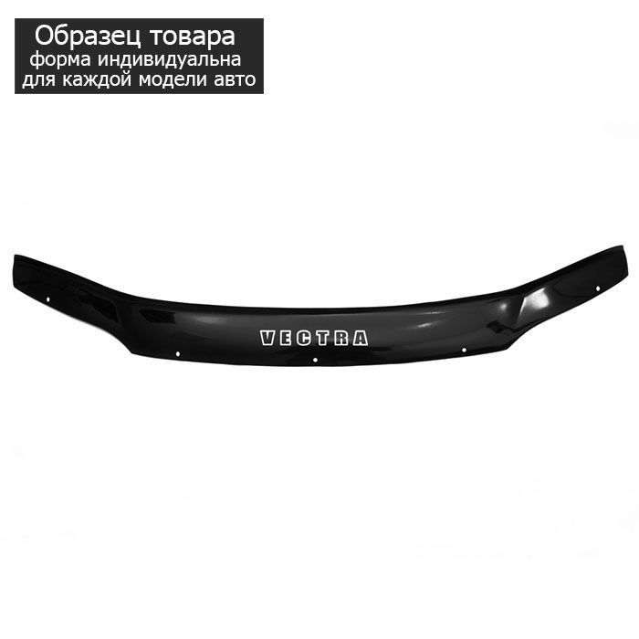 Hood deflector Hyundai Getz from 2002 to 2011, with inscription, black, fasteners included, Rein